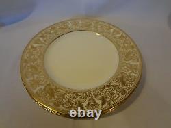 Wedgwood Florentine Gold Set of 4 Dinner Plates Pattern #4219