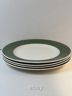 WedgwoodSarah's GardenChristmas Dinner PlatesGreenHolly Set Of (4) NEWVTG