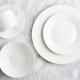 White 40 Piece Dinner Set Fine Bone China Saucers Plates 10 Place Settings Gift