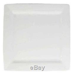 White Square 16-32 Piece Porcelain Dinnerware Bowl Mug Set or 6-12 Dinner Plates