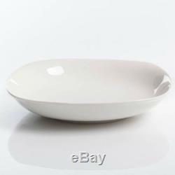 White Square Dinnerware Set 30-Piece Porcelain Plates Dinner Dish Service For 6