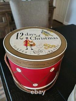 Williams Sonoma 12 Days of Christmas 8.5 Plates with Box, Complete Set