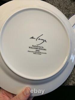 Williams Sonoma 4 Dinner Plates Set La Mer Fish Marc Lacaze 10.5 With Box