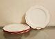 Williams Sonoma Aerin Scalloped Dinner Charger Plate Set Of 4 Red Rimmed New
