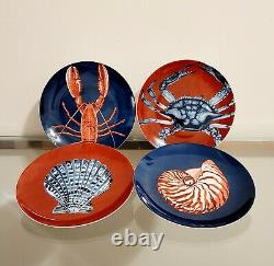 Williams Sonoma Maritime Seafood Lobster Dinner & Salad Plates Set of 8