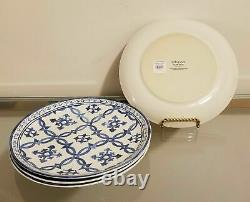 Williams Sonoma Porto Dinner Plate Setting for 4 White & Blue NEW