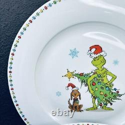 Williams Sonoma The Grinch DINNER PLATE Plates Set 8 Christmas Holiday Zrich