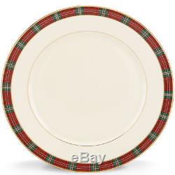 Winter Greetings Plaid 10.75 Dinner Plate by Lenox Set of 4