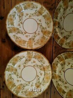 Wm Guerin & Co. Limoges France Set Of (10) Floral Dinner Plates