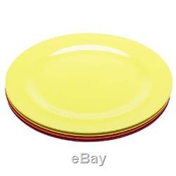 Zak Designs Caterina Dinner Plate Fresh Color Design Set of 4 Accent Plates, New